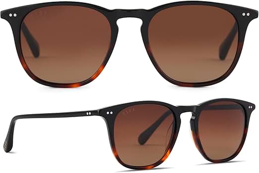 Amazon.com: DIFF Maxwell XL Square Sunglasses for Men and Women