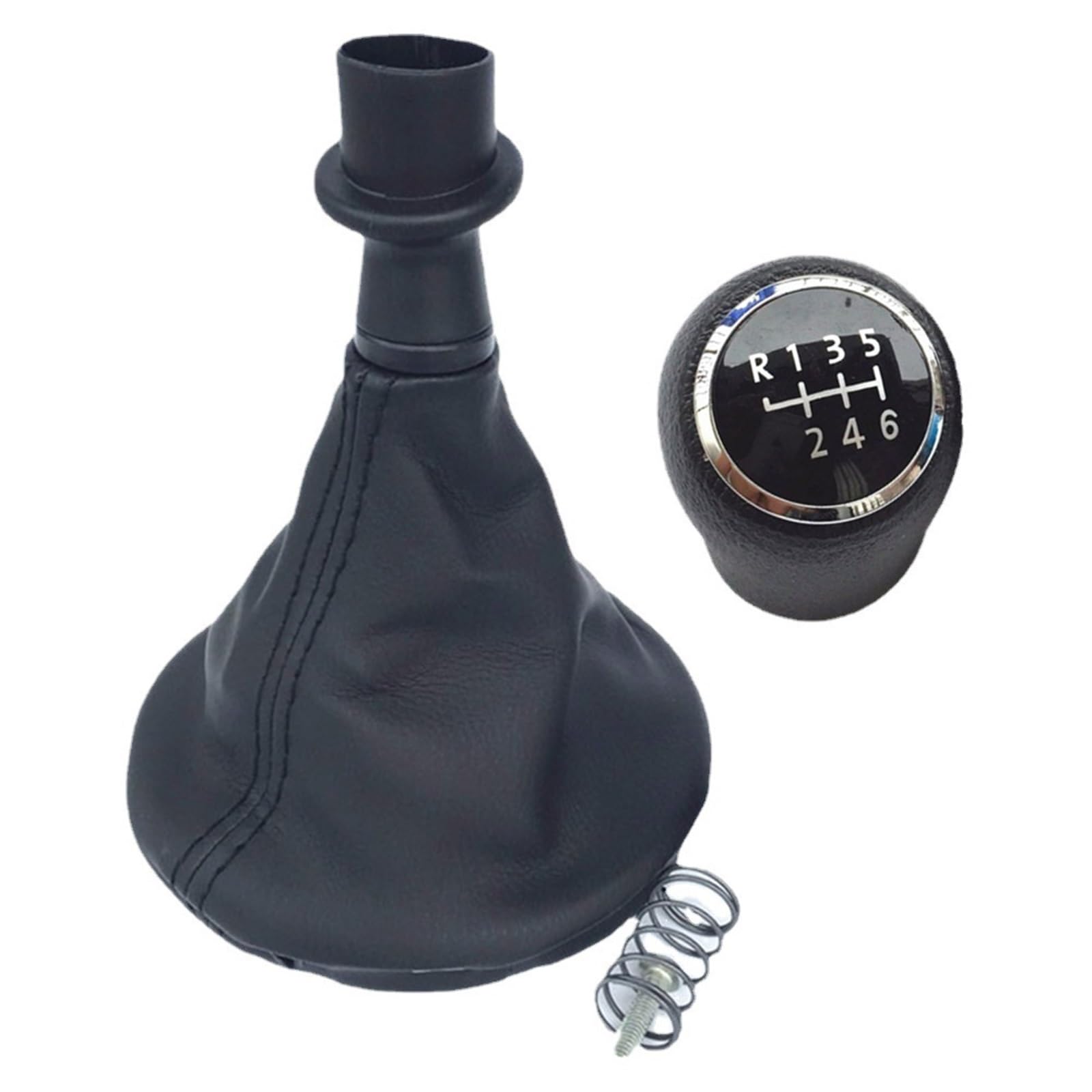 Wxnlbb Black6 Speed Compatible With Volkswagen T5 5/6 Speed Shift Dust Cover Handle Hand Ball Shift Head(Black6 Speed)
