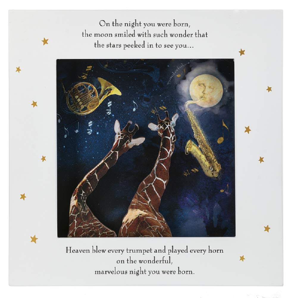 Ganz Baby Room Decor Nancy Tillman's "On the Night You Were Born" Giraffe Shadow Box Wall Plaque 10"