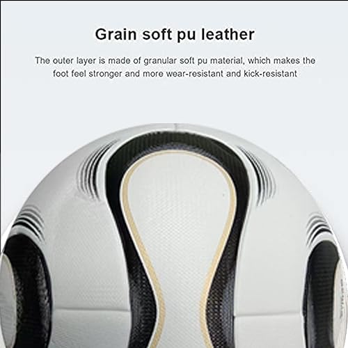 Miniatura 5 de Alemania Copa Mundial 2006 - Balón de fútbol de la liga de calidad termalmente unido, costuras sin costuras, tamaño 5, peso oficial del partido,