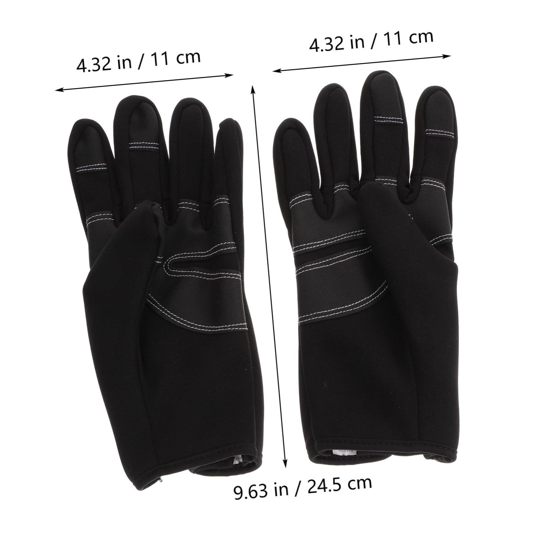 ibasenice Guantes Dedo Escalada Protector Camuflaje Slip Cortar Largo Lana guantillas Gimnasio Gloves Fishing Impermeable Antideslizante Guante de Pesca de Invierno Forro Polar Black