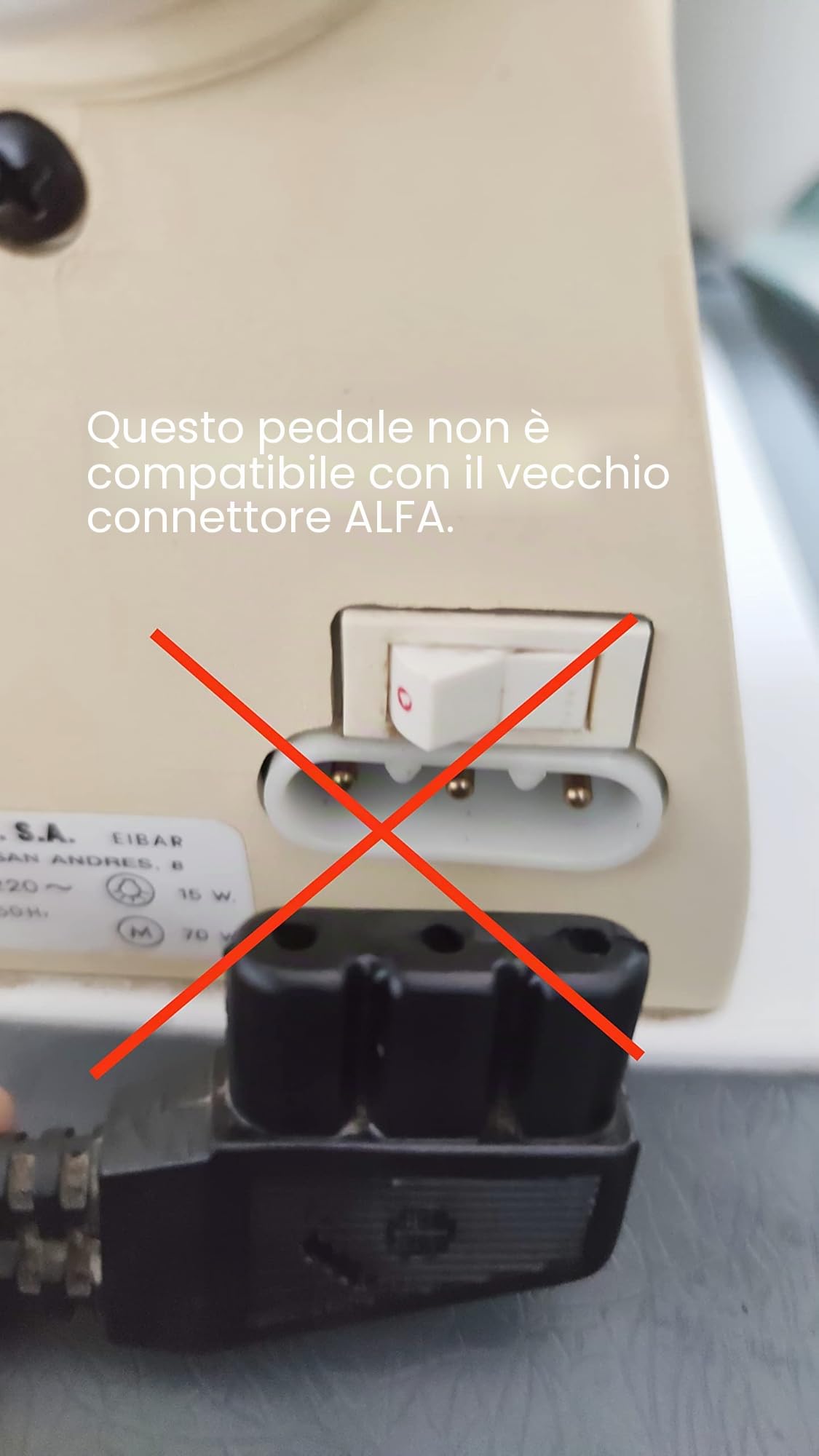 Pedale originale per macchina da cucire Alfa, Elna, Janome, Alfa, Pfaff, Necchi