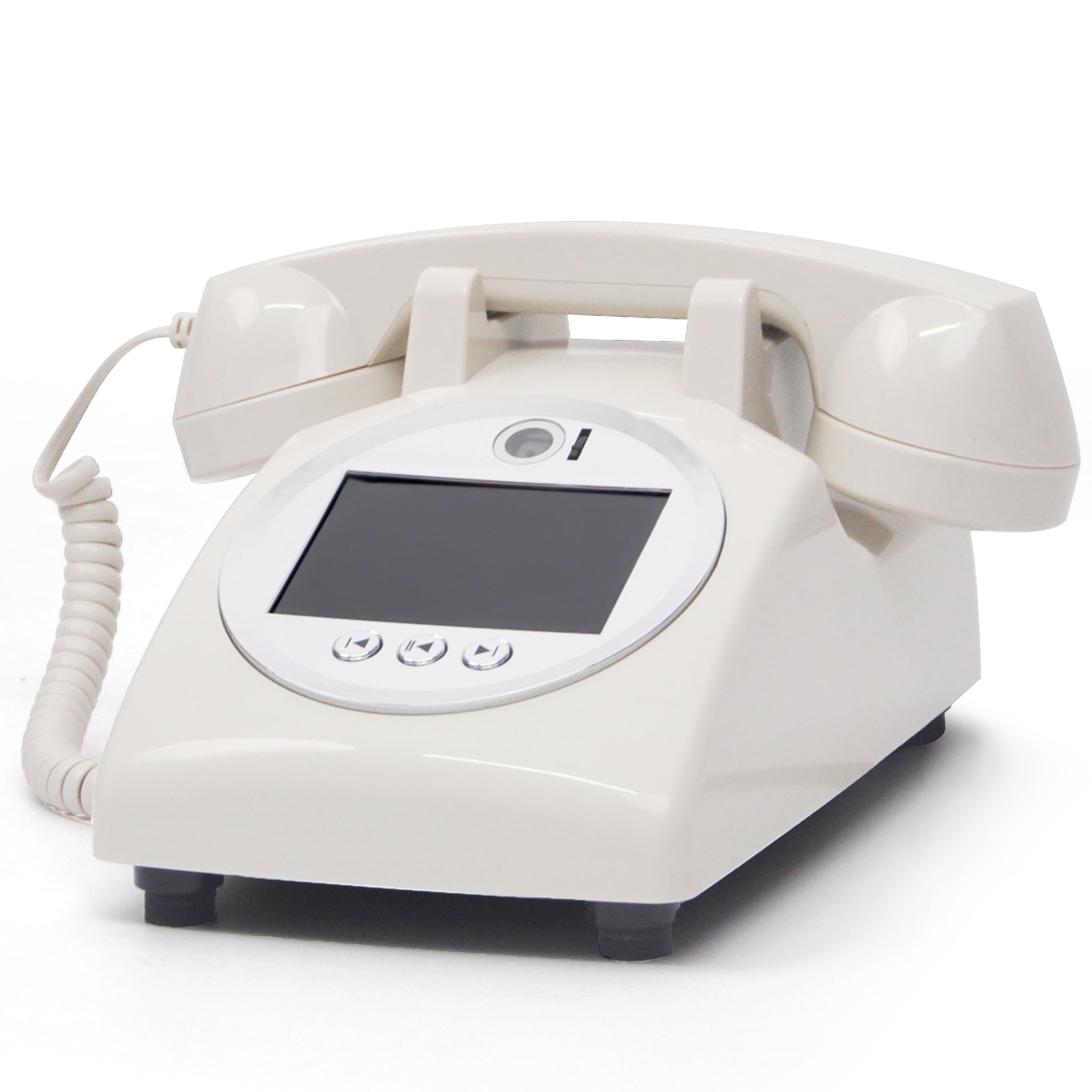 Video-Gästebuch Hochzeitstelefon Weiß - 1080p HD Mit 128GB Speicher