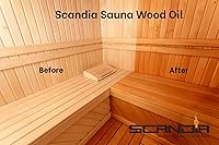 Vista 3 de Aceite de madera de sauna totalmente natural para restaurar y proteger saunas Aplicación interior y exterior Aroma de cedro Tamaño de 1 galón
