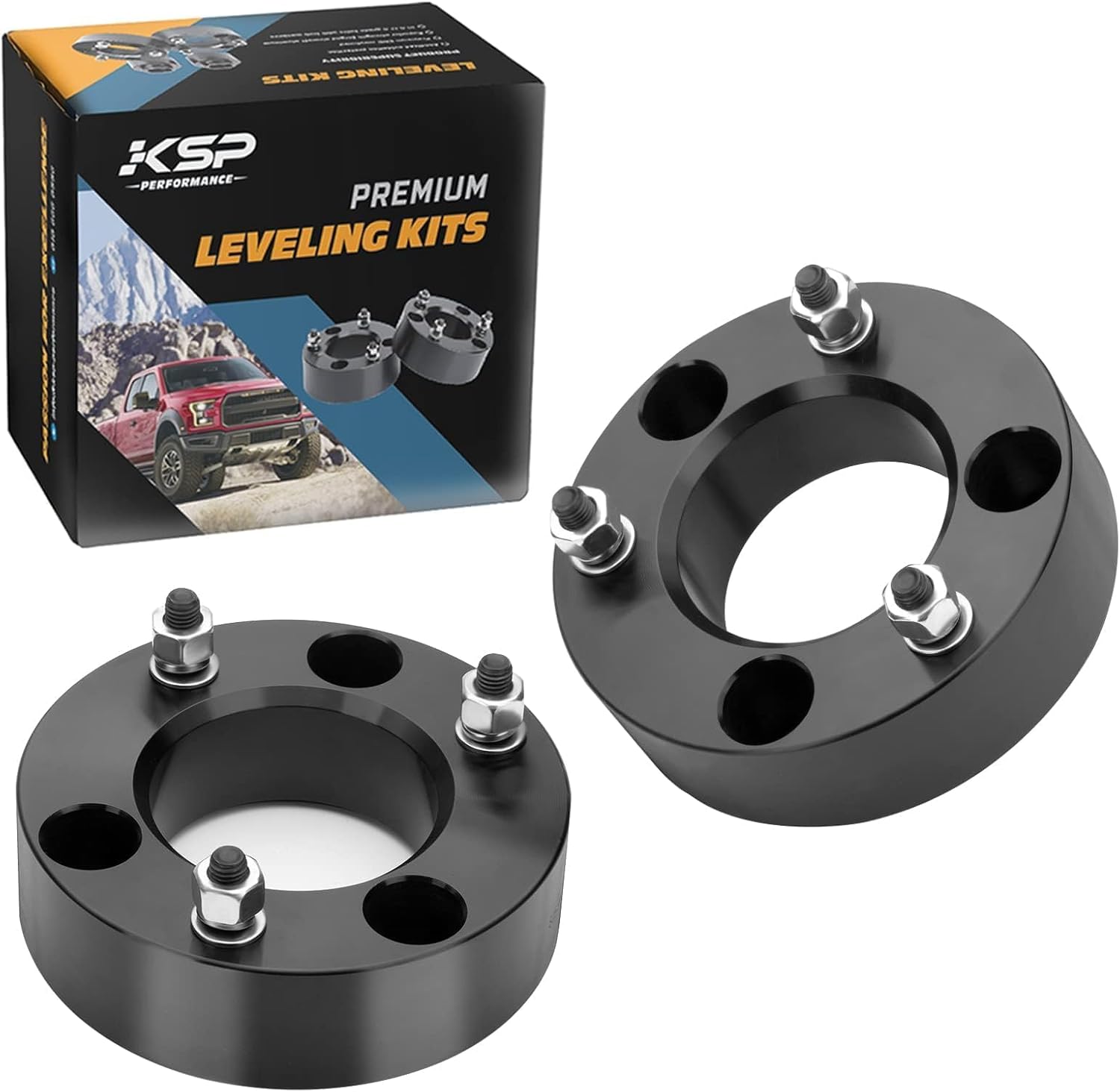 KSP 2.5 Front Leveling Lift Kits for F150 2004-2026, 2.5in Chassis Level Kit Compatible With Expedition 2003-2018, Mark LT, 2pcs Auminum Suspension Strut Spacers Work On shock Absorber