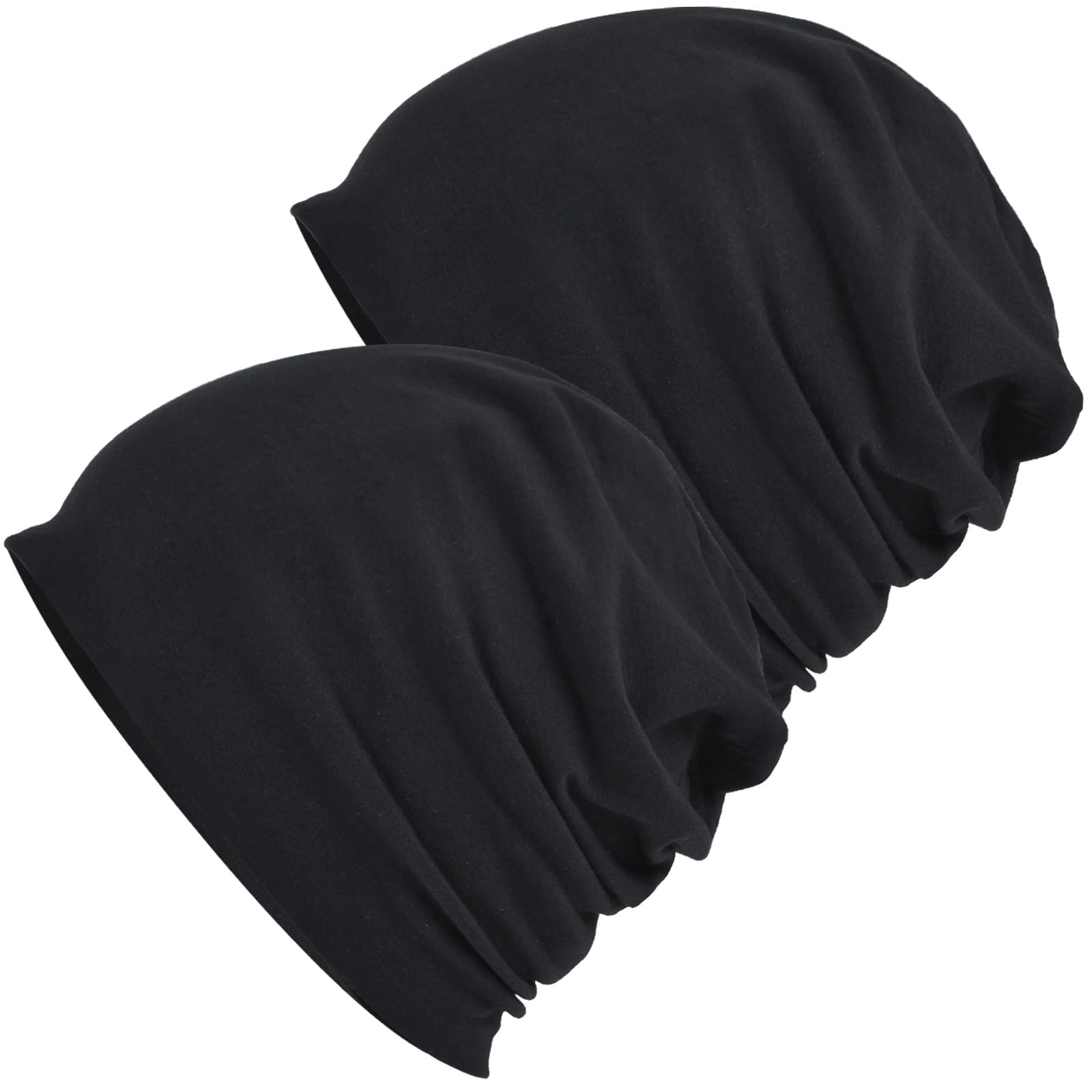 XURIGOX Cotton Beanie Hats for Men Women Stretchy Workout Cap, Helmet Liner, Lightweight Running Hat, Athletic Skullcap