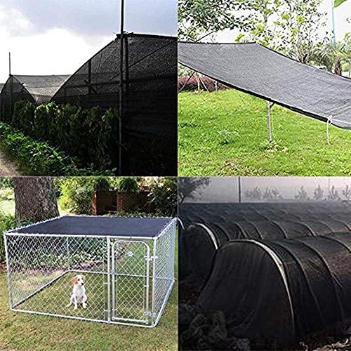 Filet d'ombrage résistant aux intempéries avec œillets 7x10m noir - 3