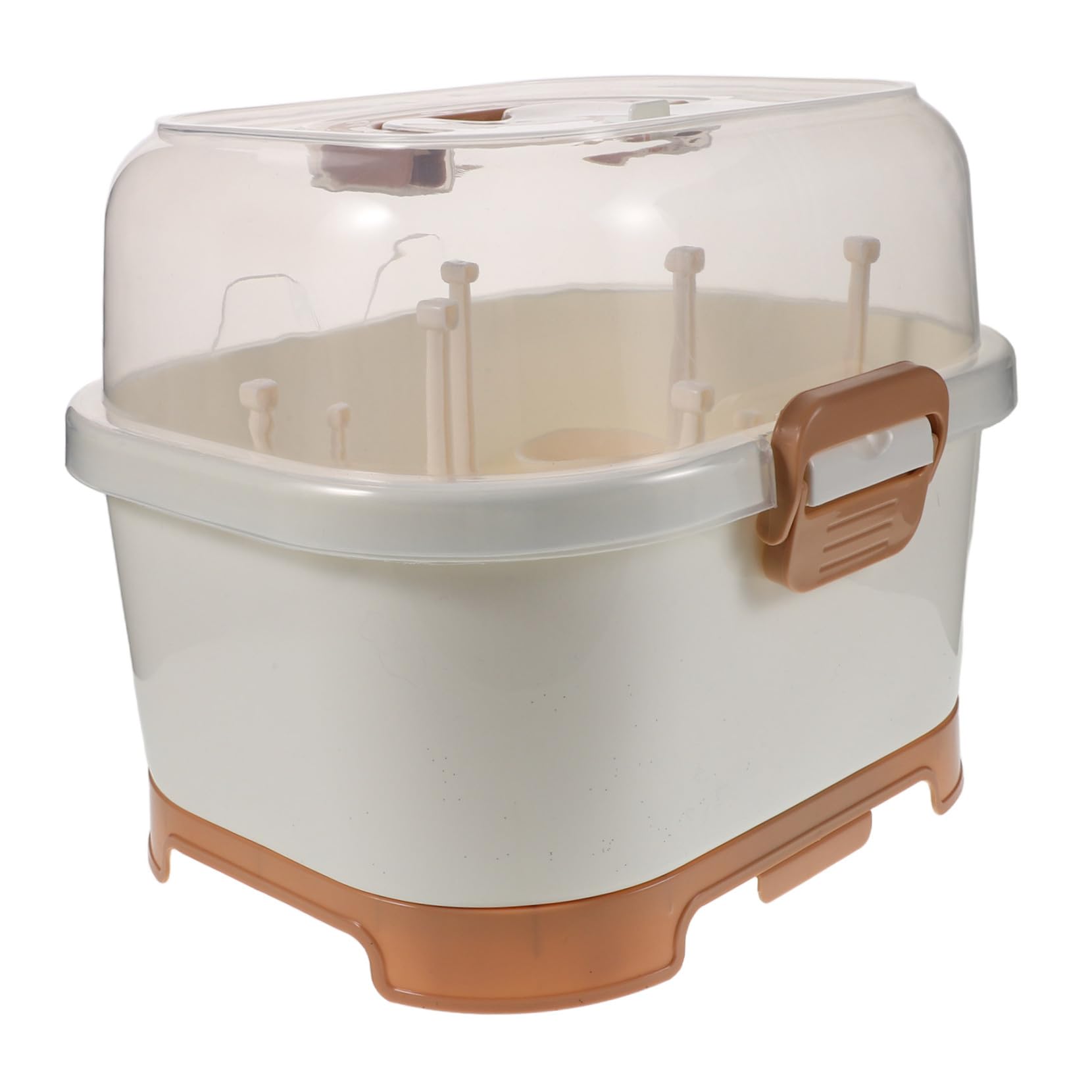 Boîte de rangement biberons Vaguelly avec couvercle et égouttoir portable