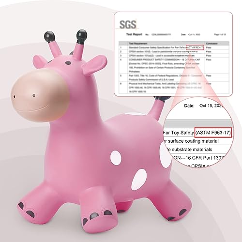 Miniatura 5 de Babe Fairy Hopping Bouncy Animals- Caballo hinchable inflable, saltando caballos juguetes para niños pequeños