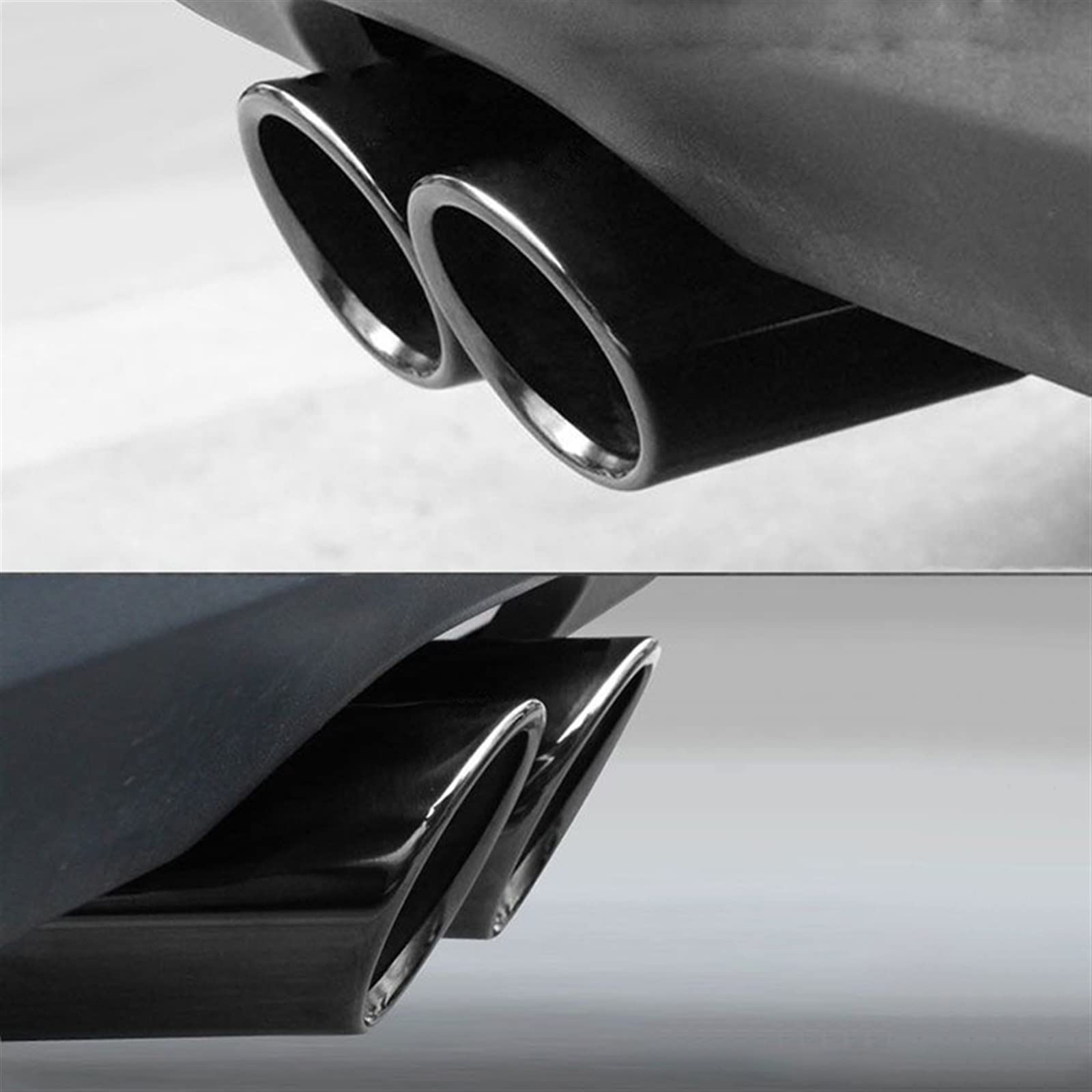 Tubo Scappamento 2 Pz/Set in Acciaio Inox Auto Punta del Silenziatore di Scarico Tubi Coperture per per CC per Passat per Tiguan per Jetta Tubi Terminale Scarico(Toasted Blue-7.6cm)