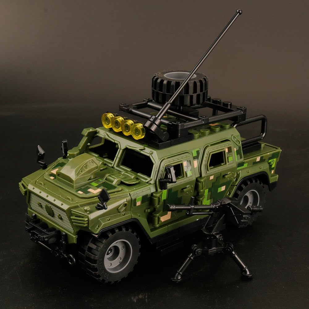 Armored Vehicle Building Block Military Vehicle Building Toy for Age 6 7 8 9 10 11 12+, 2 in 1 Styles Army Brick Truck, Military Car Model Toys Gifts for Boys