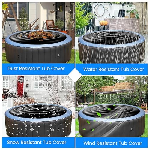 Housse spa gonflable bâche protecteur isolant rond imperméable cour