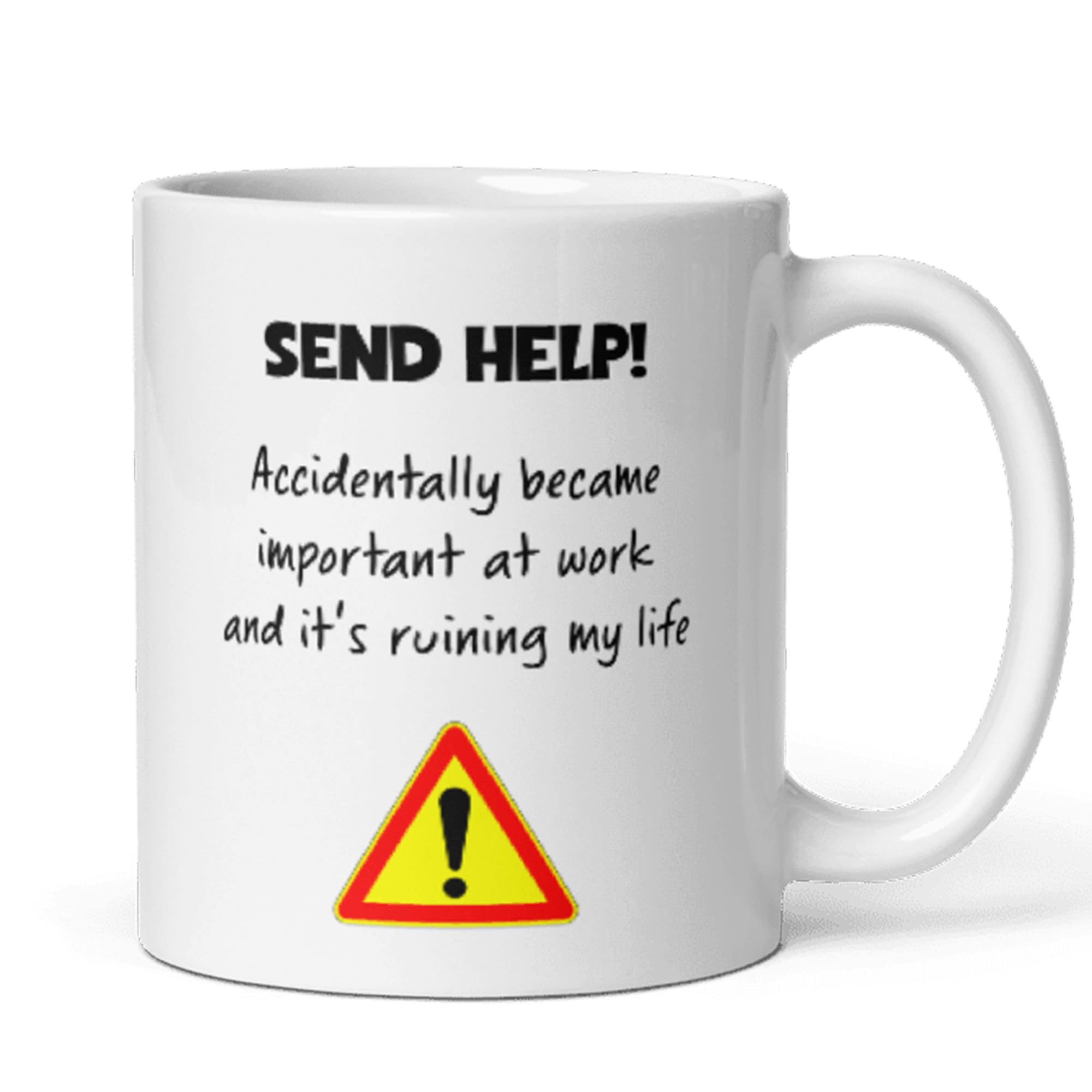 Confidently Quirky - Help I Accidentally Became Important At Work Mug, Funny Work Manager Mug, Congratulations on Promotion, Work Colleague Well Done, Boss Secret Santa Christmas