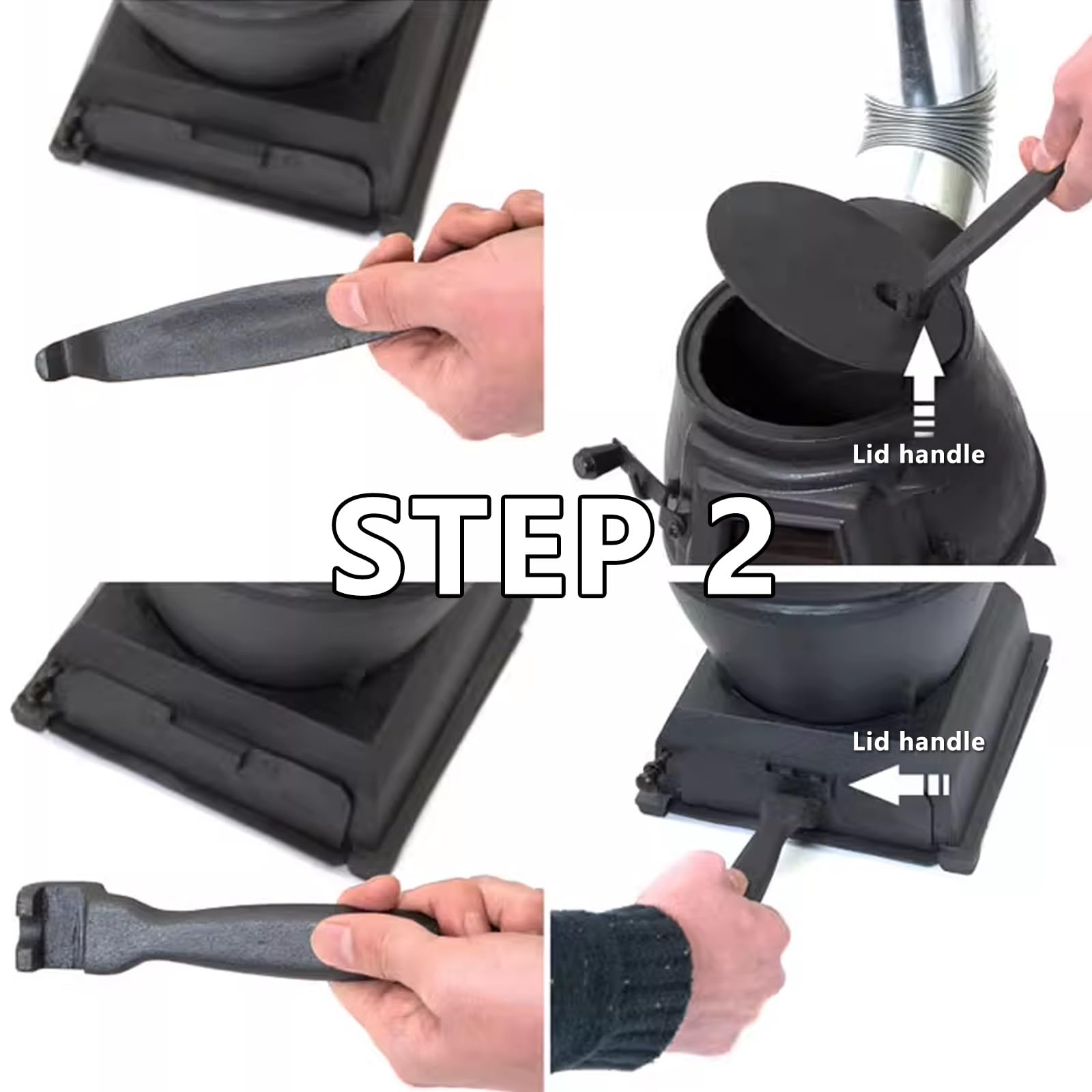 Stufa a Legna Cucine da Campeggio Il Design Senza Fumo e Adatto All'uso in Tende Rifugi e for Cucinare Riscaldare e Fare Barbecue Quotidianamente