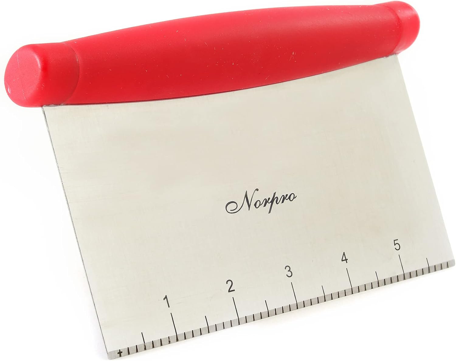 Norpro, Red 583R GripEZ Bench Scraper/Chopper, 6in x 4in x