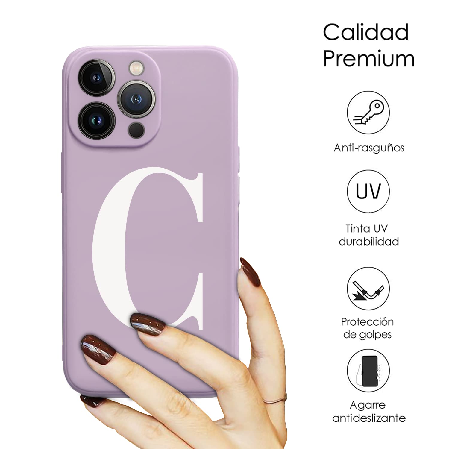 UltraSoft® - Custodia Policarbonato Opaco Soft-Touch per iPhone 13 Pro - Viola Scuro