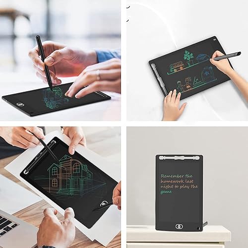 Miniatura 5 de Tableta de escritura LCD colorida de 8.5 pulgadas, escritura digital TIQUS con interruptor de bloqueo de borrado, tablero de dibujo de gráficos