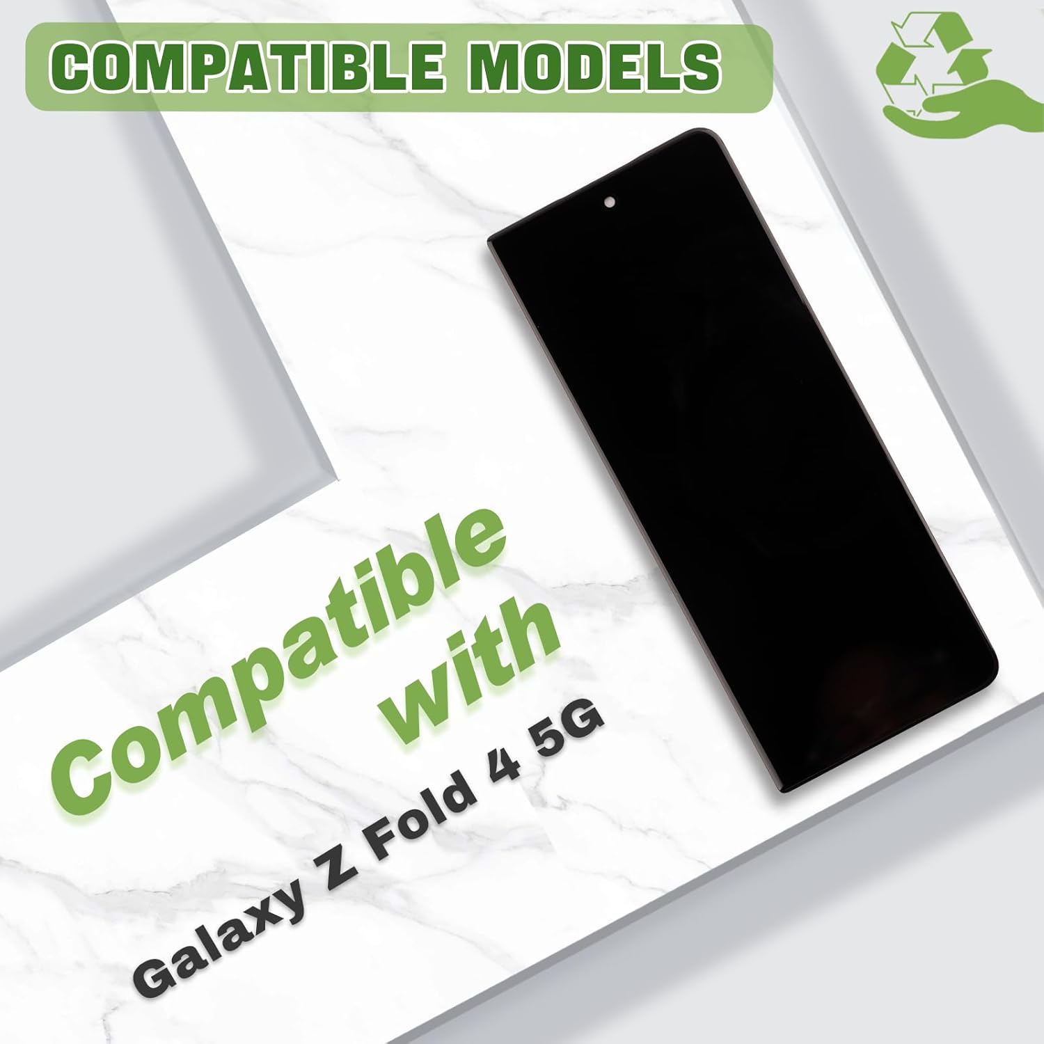 New External LCD Display for Galaxy Z Fold 4 5G SM-F936U Touch Screen Digitizer Assembly Replacement with Upgraded Repair Tools Kit