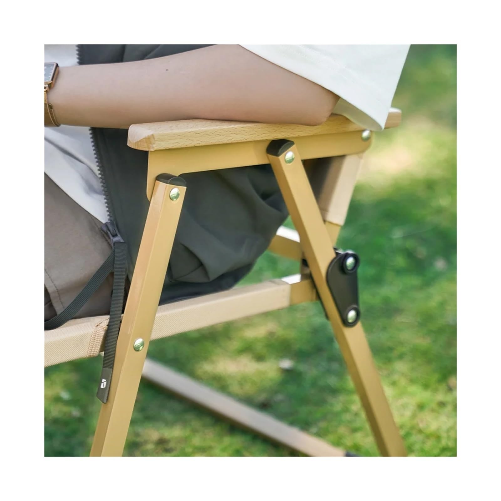 Campingstuhl Campingstuhl Klappstuhl Eisen Kohlenstoffstahl Leichter Stuhl Porta Faltbar(Low Chair White)