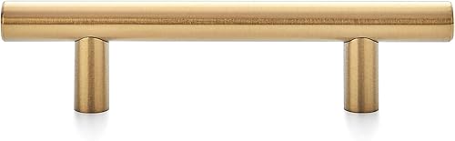 Miniatura 9 de Ravinte - 24 manijas de acero inoxidable para armario de cocina, 5 pulgadas de largo, agujero de 3 pulgadas, latón cepillado