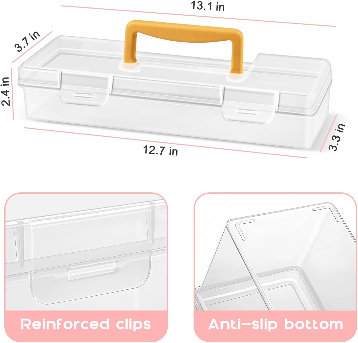 Vowcarol 2 Pack Paint Brush Case - Portable Long Brush Storage Box, Holder - Image 5
