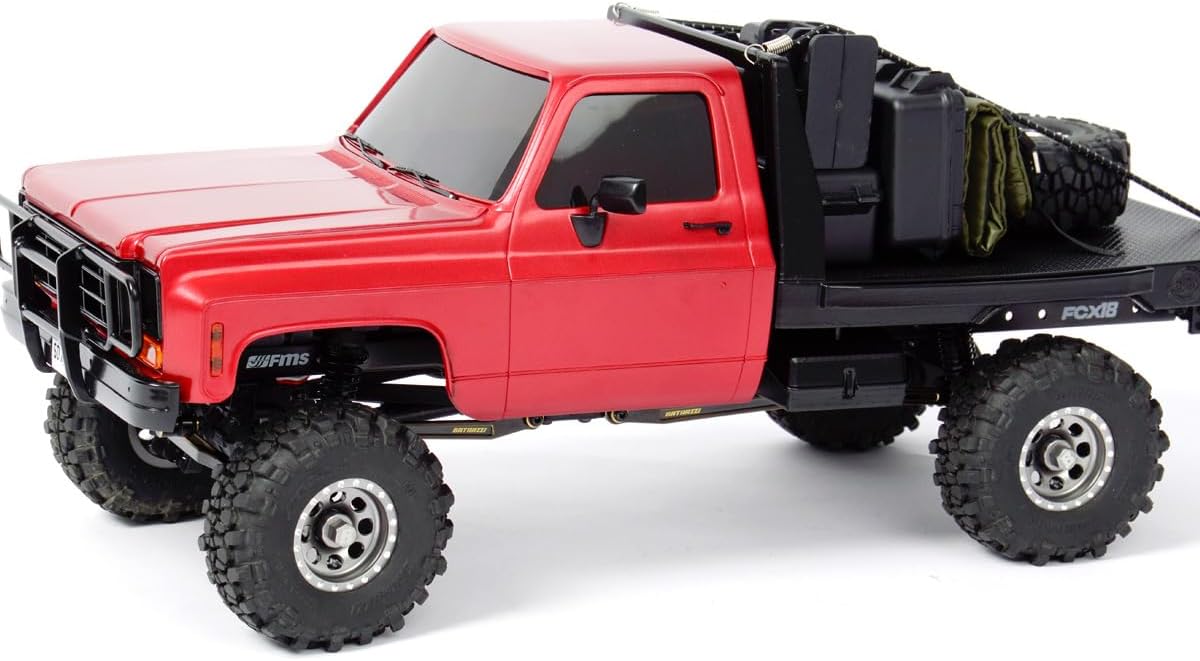 RC Crawlers Truck Upgrade Parts for 1/18 1/24 Scale&FMS FCX18 FCX24 : 1.0" D-Hole Beadlock Wheels (4pcs) Gun