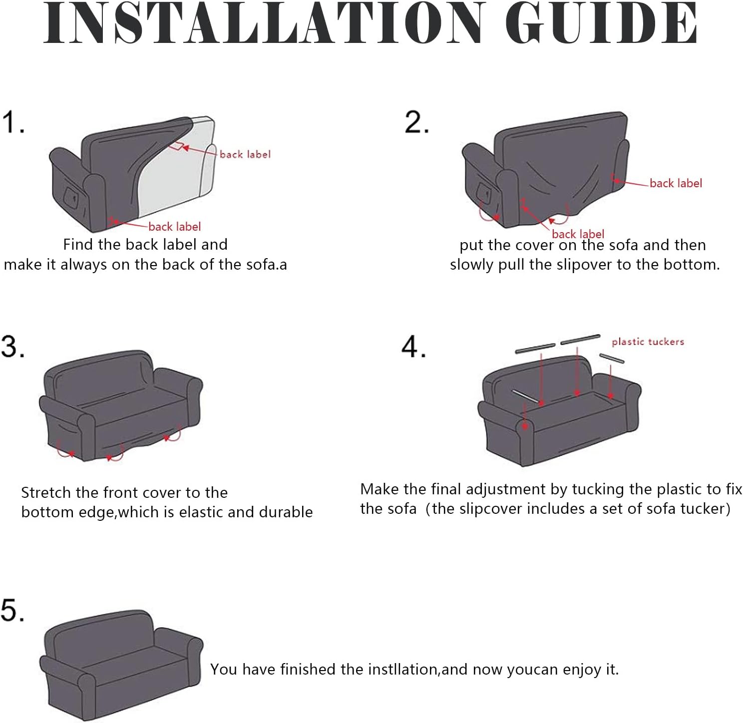 Qubjus Stretch Sofa Slipcover Single Soft Couch Covers Furniture Protector 1 Seater Breathable Washable Jacquard Fabric Small Checks with Elastic Bottom for Kids Pets (Yellow, Small) 6