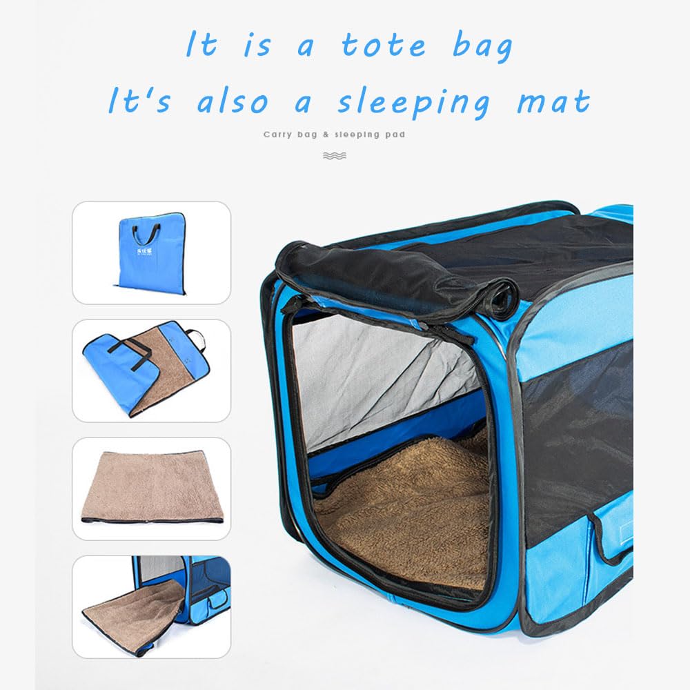 Trasportino per Cani per VW ID.3 (E11 2019-2025 2026),Gabbia per Animali Pieghevole con Tasca per Cintura di Sicurezza,Box Auto in Tessuto Oxford Resistente per Viaggi,Red