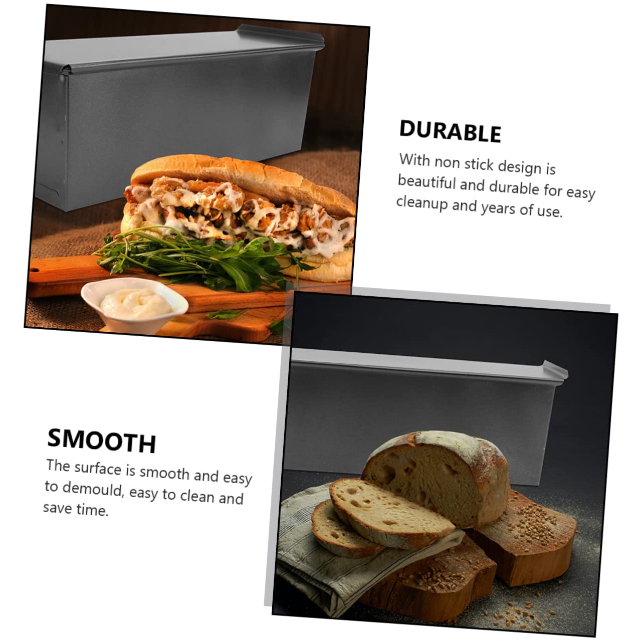 IMIKEYA Antihaft Toastbackform aus Eisen für Zuhause, Schwarz