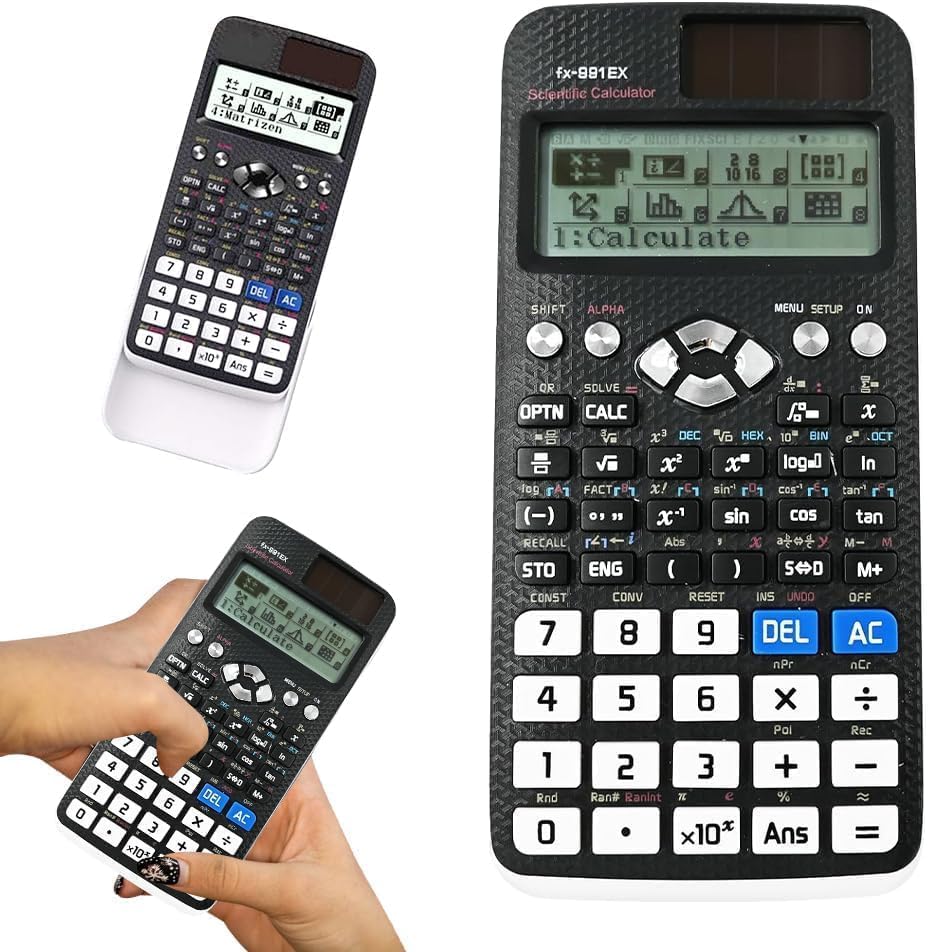 Yihavo FX-991EX Scientific Calculator 552 Functions Engineering Calculator High-Resolution 10+2 Digits Display with Sliding Hard Case - for School Students Teachers Office Business