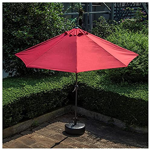 Demi-parasol rouge 300cm CLSDRZC avec manivelle pour balcon