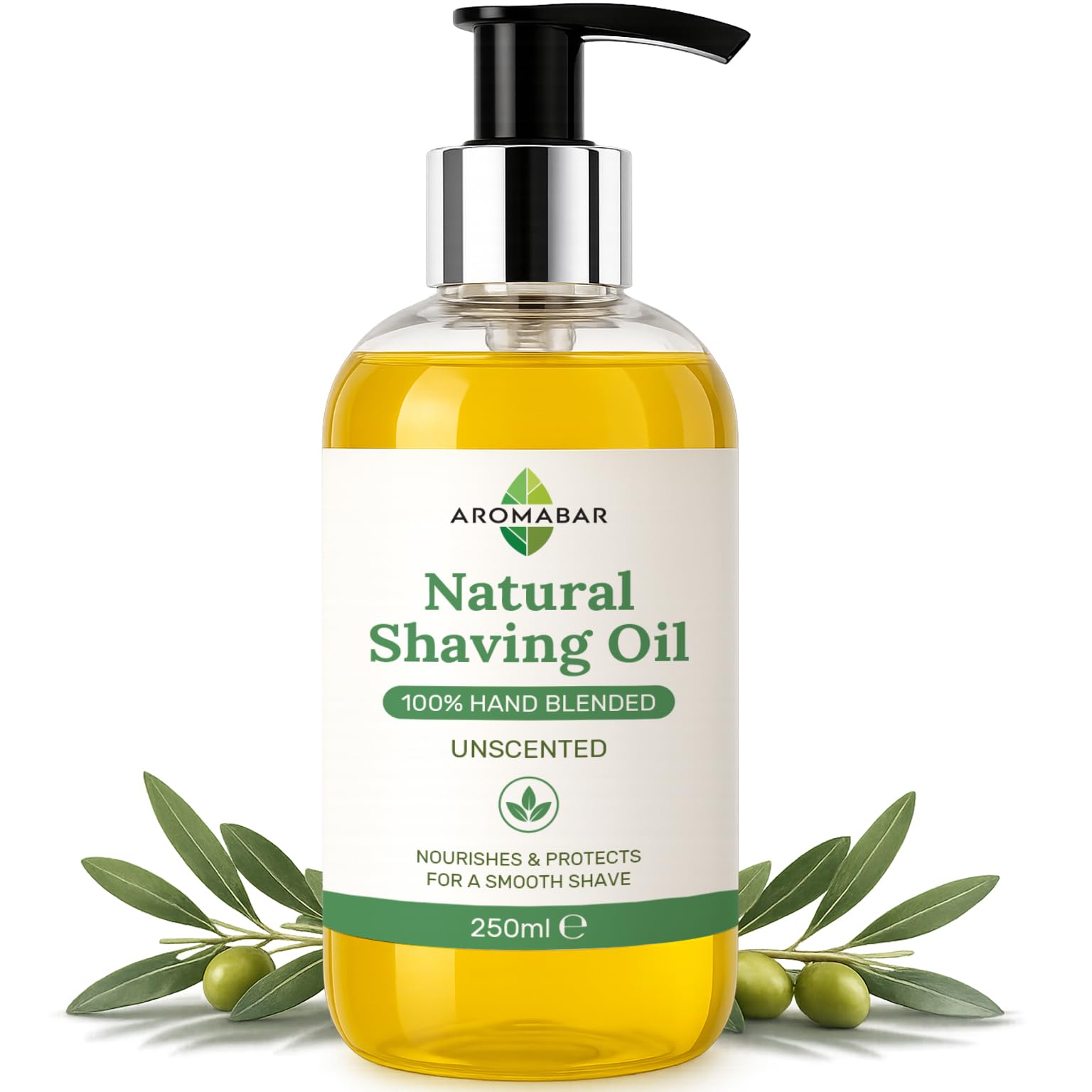 Huile de rasage naturelle 250 ml non parfumée 100 % pure