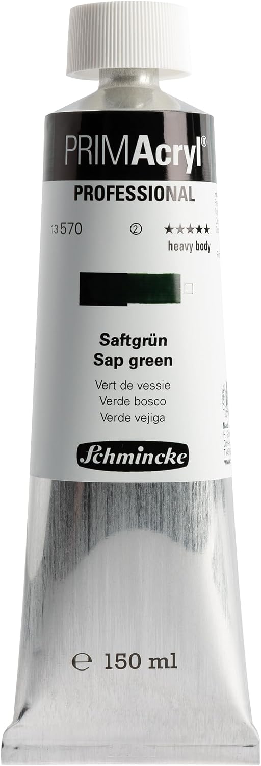 Schmincke - PRIMAcryl® Professional finest brilliant acrylic paint, iron oxide black, 150 ml tube, 13 796 019, premium acrylic paint, acrylic painting, professional quality