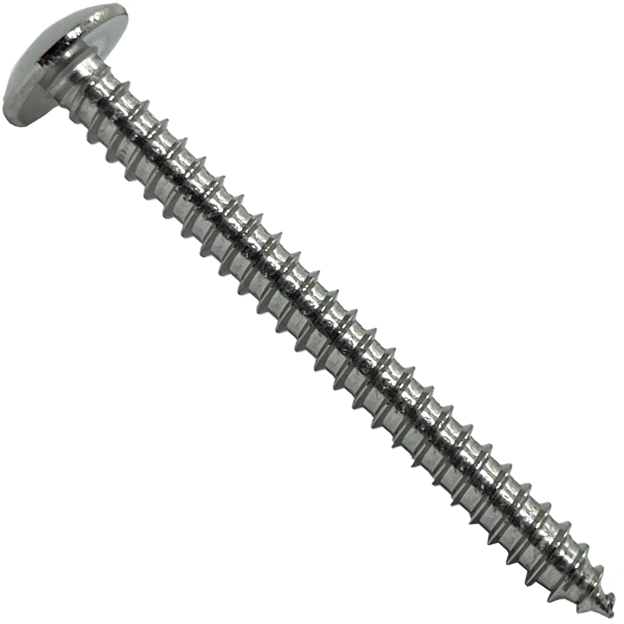 Shopcorp #8 X 1-1/4" Stainless Steel Truss Head Sheet Metal Screws - Phillips Drive, Self-Tapping (Pack Of 50) - View #3