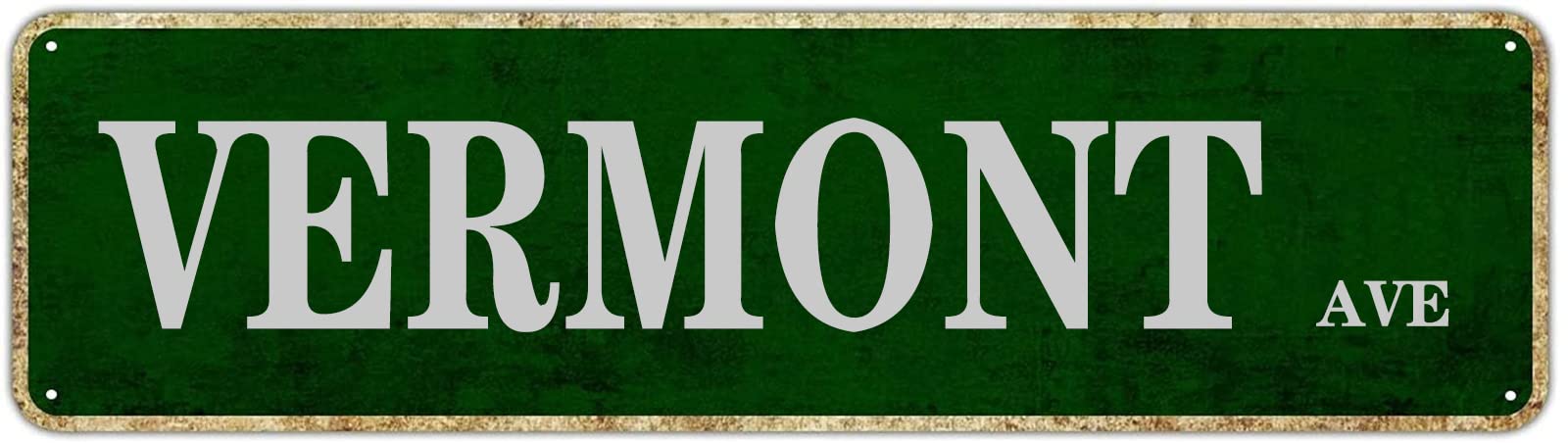 Vermont Ave Retro Tin Signs Lover Gifts Aluminum Metal Sign Living Room Home Kitchen Garden Wall Club Non-Fade Decor 4x16 Inch