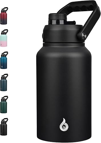 Miniatura 10 de BJPKPK Botellas de Agua Aisladas, Aptas para Lavavajillas, Botella de Agua de 18 oz con Asa, A Prueba de Fugas, Sin BPA, Termos Térmicos, Jarra de