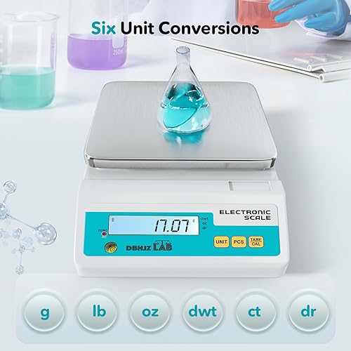 Miniatura 3 de Báscula de laboratorio 176.37 oz x 0.00 oz Balanza analítica electrónica de alta precisión glbozdwctdr Báscula científica de laboratorio con peso de