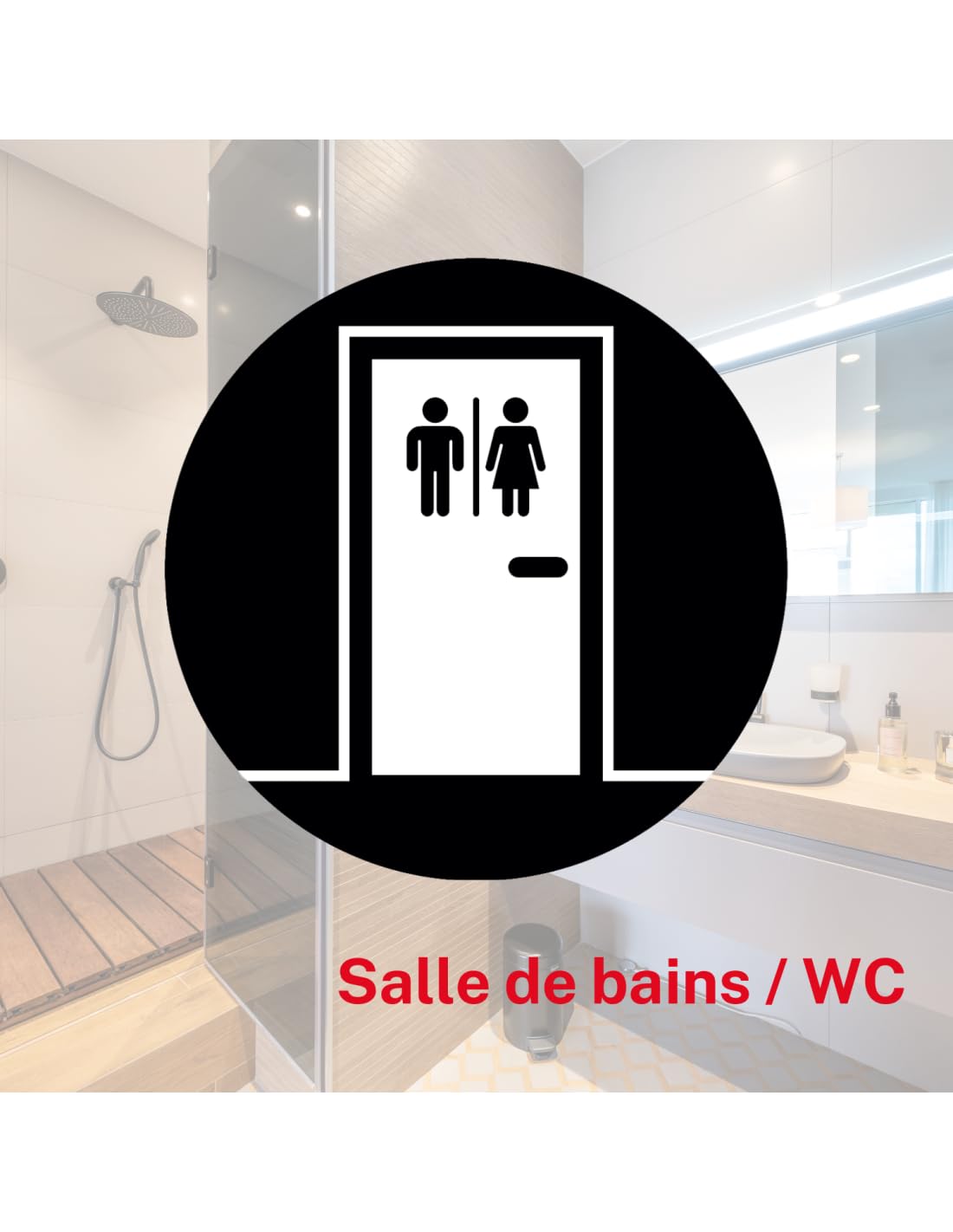 THIRARD - Serrure Encastrable Magnétique à Condamnation - Salle de Bain et Toilette - Axe 40 mm - Système Magnétique à Pêne Rétractable - Gâche Plate Acier - Ø Carré 7 mm - Fer Satiné - Gris
