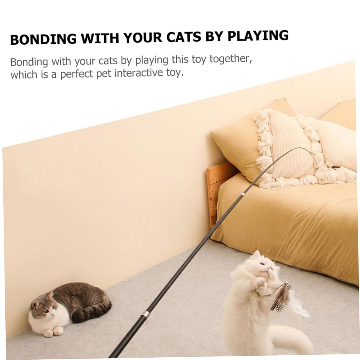 FRCOLOR 2 Juegos De Juguetes Interactivos para Gatos De Interior Telescópicos De Brillantes 2 Unidades