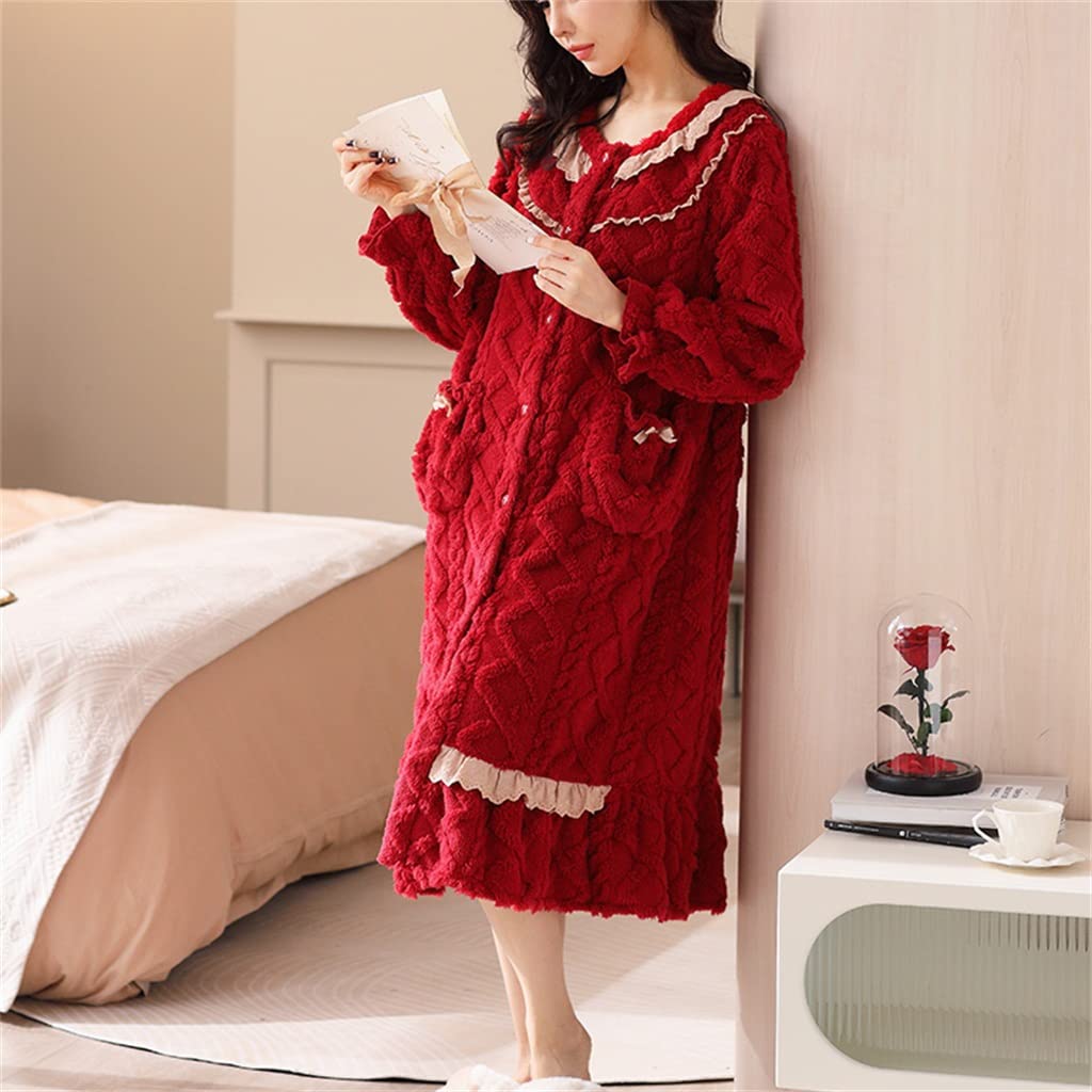 Peignoir Femme Polaire Grande Taille - Flanelle épaisse Velours Corail - Chaud Et Doux Pour L'hiver - Avec Capuche, Ceinture Et Poches