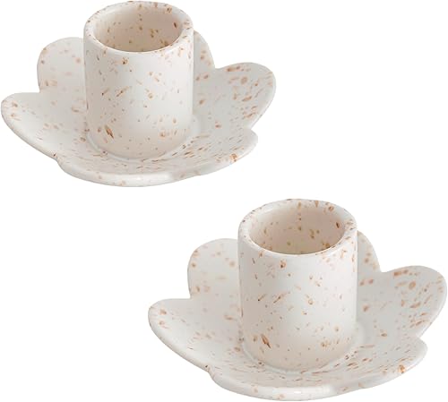 Portavelas cónicos de cerámica para centro de mesa, portavelas decorativos para el hogar, boda, fiesta, regalos de inauguración de la casa, paquete