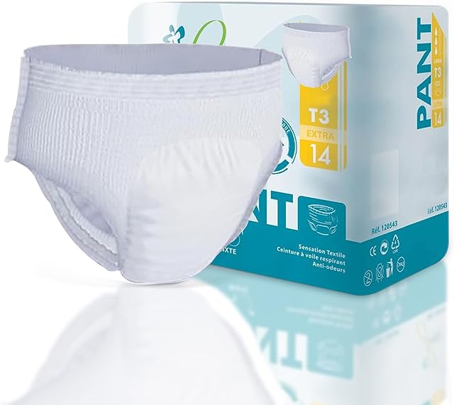 14 x Incontinence Pants Women and Men | Adult Nappies | Adult Diapers | Adult Incontinence Pull Up Pants | (Medium, 1 Pack of 14)