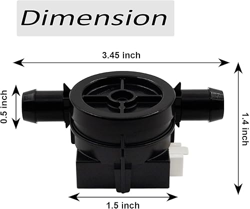Miniatura 3 de WPW10110225 - Medidor de flujo de entrada de repuesto para W10110225, PS11748313, AP4310720, EA1490923, 8181696, 1381535 compatible con lavadora
