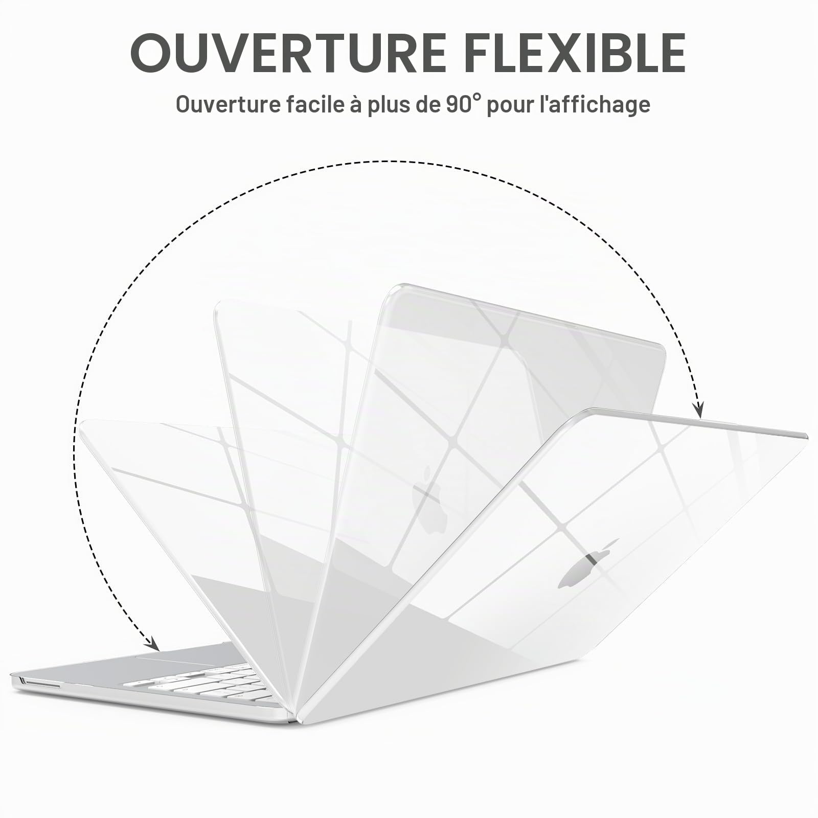 AKIT Compatible avec MacBook Neo 13" Version 2026, Coque Rigide en Plastique Ultra Fine pour Ordinateur Portable + Protecteur d'écran + Protection de Clavier pour MacBook Neo 13" A3404, Transparent