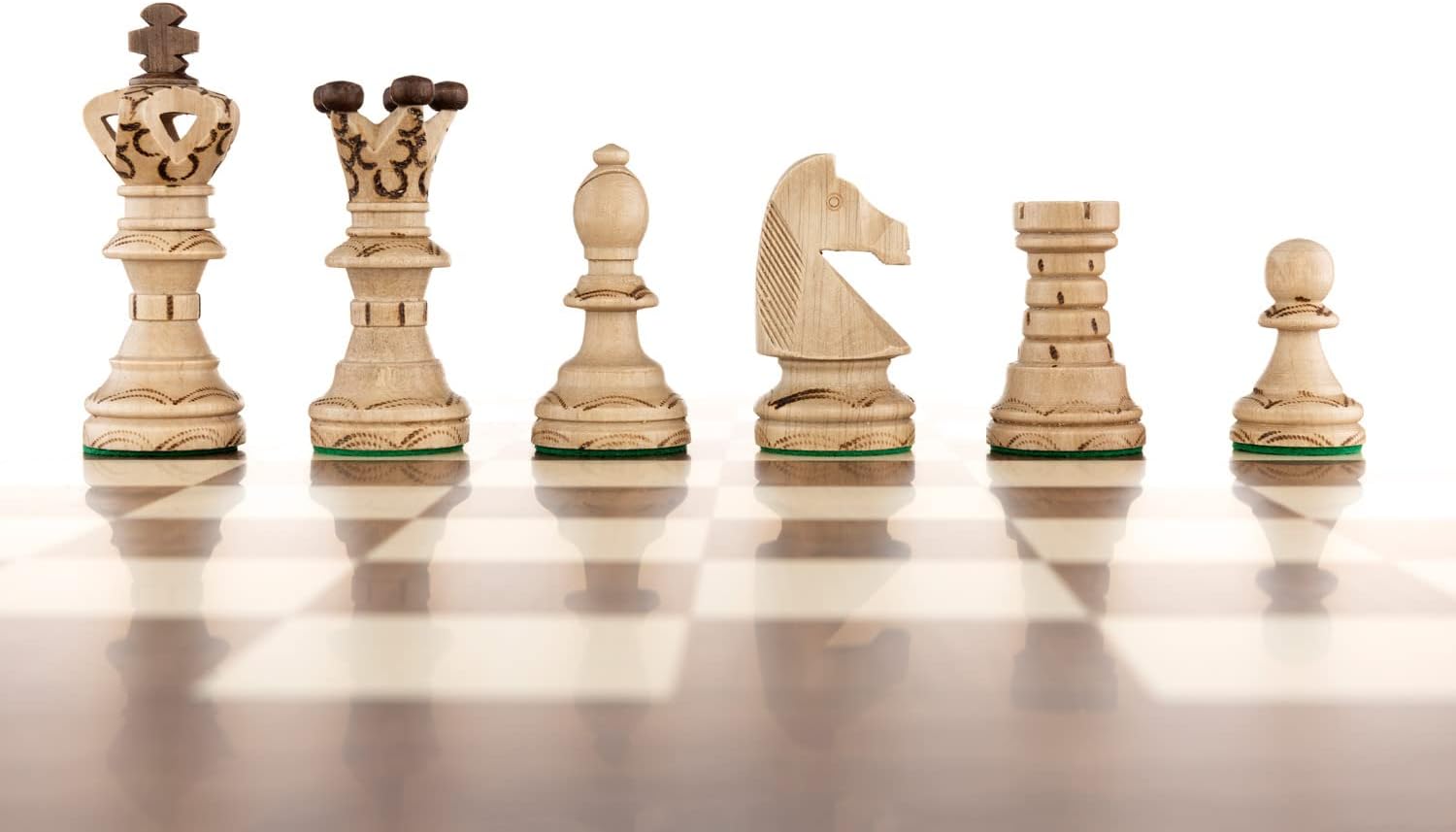 Wooden Chess Pieces Embassy in Large Box - King Height 4.2" (10,8 cm) - Decorative Gift Chessmen