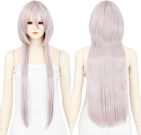 Amazon Co Jp Airily エアリー ダブルウルフ アンティークシルバー コスプレ ウィッグ ロング 銀 ピンク 耐熱 フリーサイズ ホビー