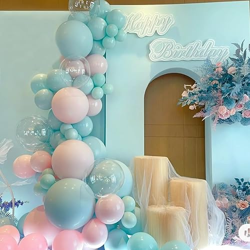 Miniatura 4 de Globos de color verde menta, 100 globos de color verde claro de 10 pulgadas, globos de fiesta verde pastel para cumpleaños, revelación de género,