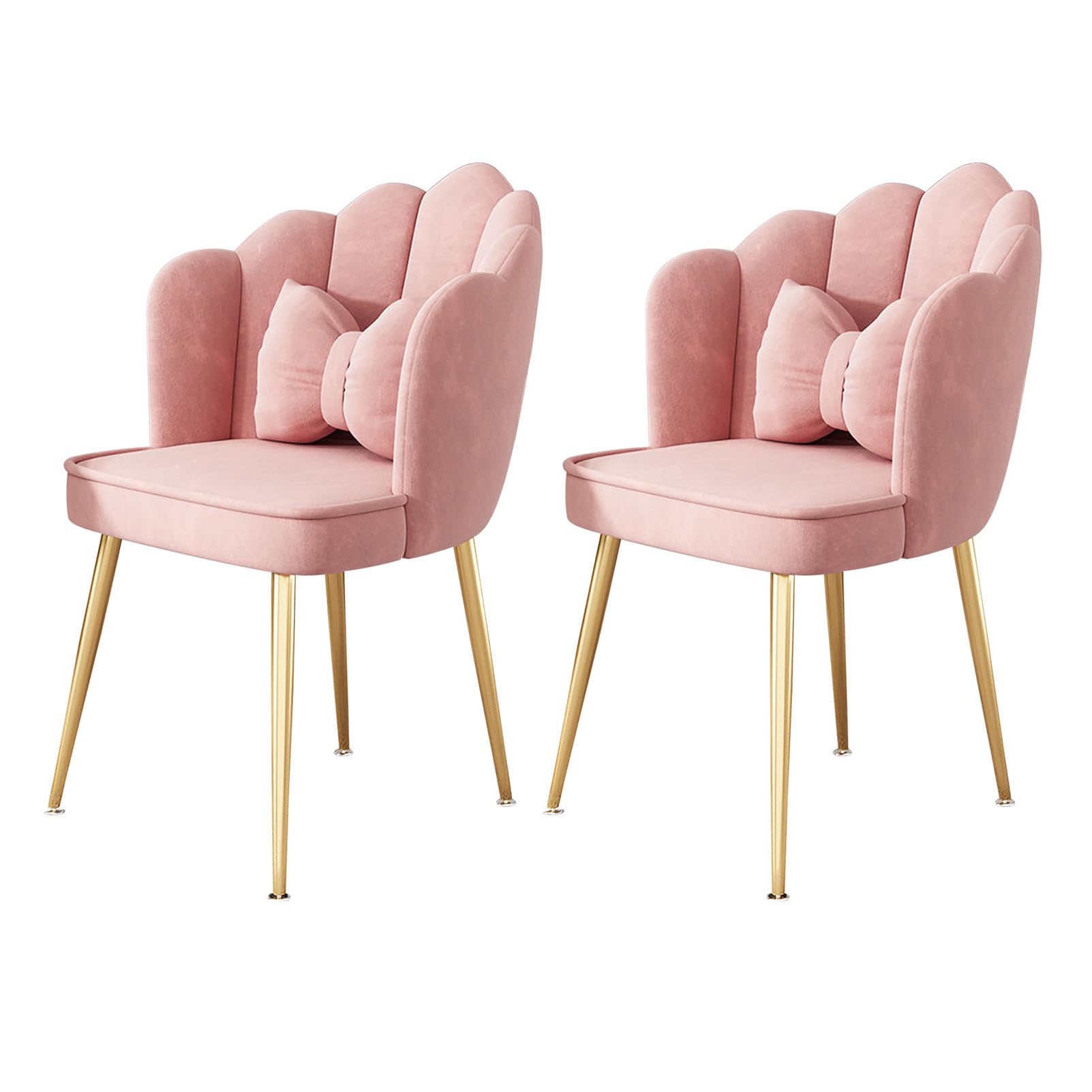 Chaises de terrasse velours lot de 2 fauteuils de salon rembourrés dorés