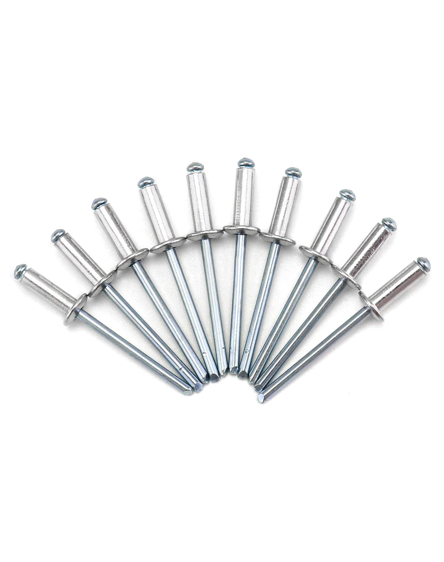 QWORK Rivets aveugles en aluminium, 1 000 pièces de rivets pop de 4,8 x 12 mm, plage de préhension de 7 à 9,0 mm