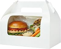 Vista 12 de UnicoPak 30 Piezas Cajas Grandes de Dos Aguas 9x6x6 Cajas de Regalo Blancas con Asas Cajas de Panadería Cajas de Golosinas Cajas de Papel